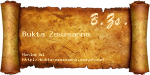 Bukta Zsuzsanna névjegykártya